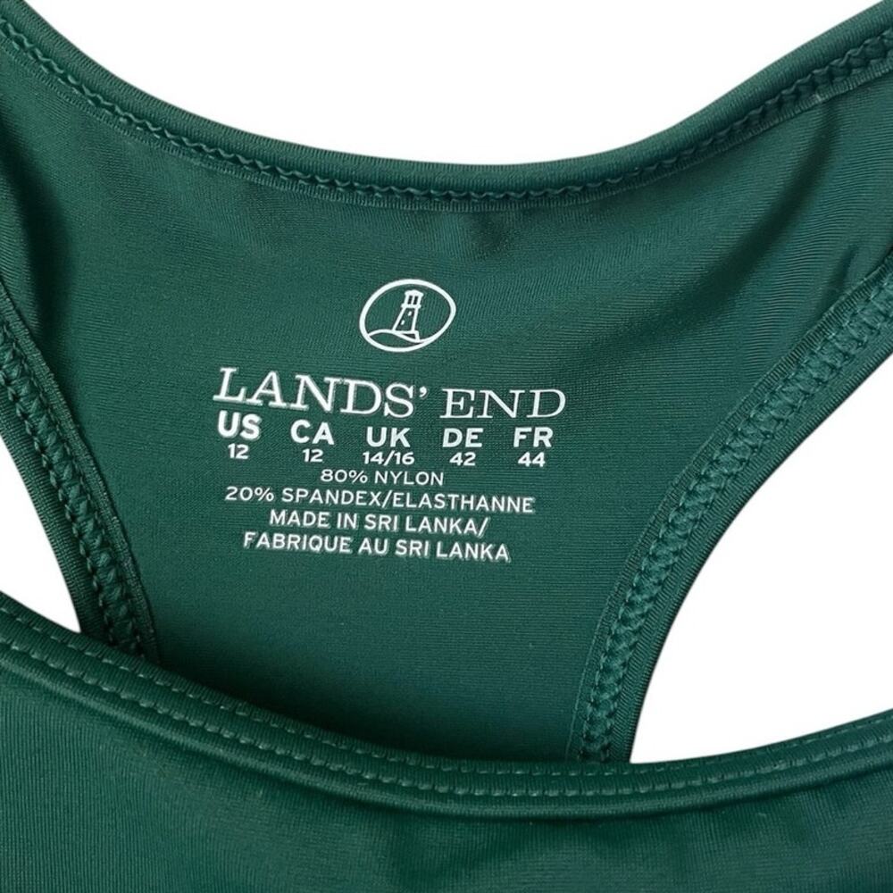 Land's End One Piece Swim Bathing Suit Green Beach Vacation Pool Resort 12 - Picture 4 of 6